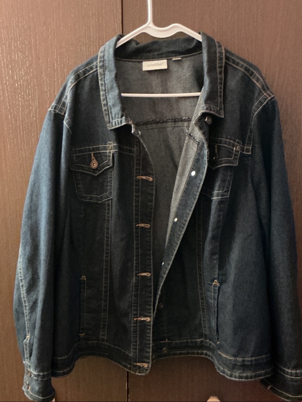Avenue Dark Blue Denim Jean Jacket